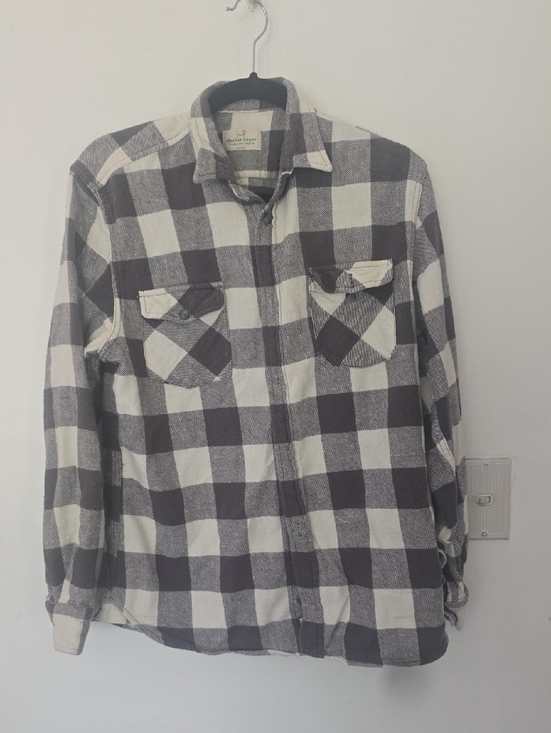 Marine Layer Other - Marine Layer Men's Checked Flannel Shirt - Black & White